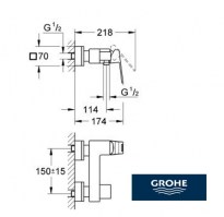MONOMANDO DUCHA EUROCUBE GROHE
